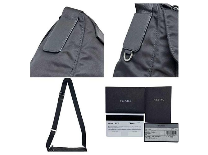 Bolsa de Ombro Prada Vera Black Preto - vista 10