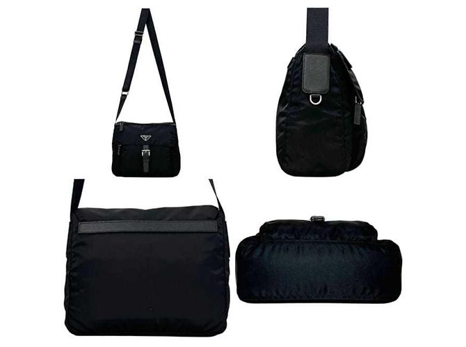 Bolsa de Ombro Prada Vera Black Preto - vista 2