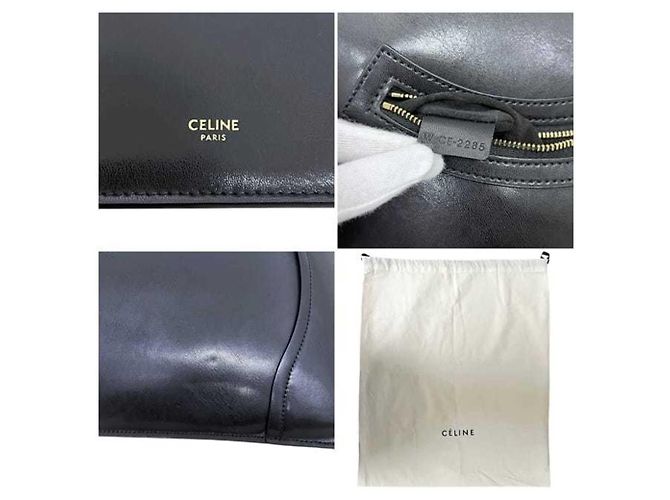 Céline Sac Cabas Celine Flat Luggage Noir - vue 10