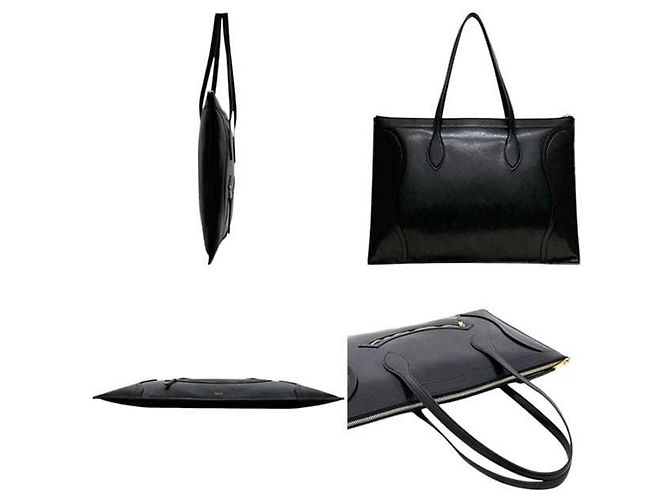 Céline Sac Cabas Celine Flat Luggage Noir - vue 2