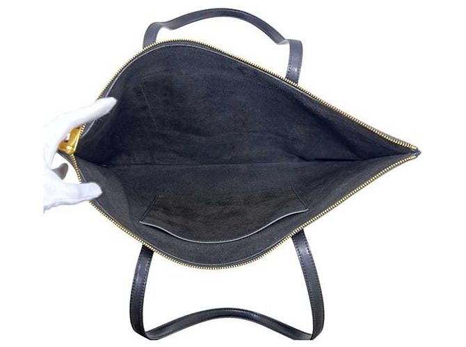 Céline Sac Cabas Celine Flat Luggage Noir - vue 3