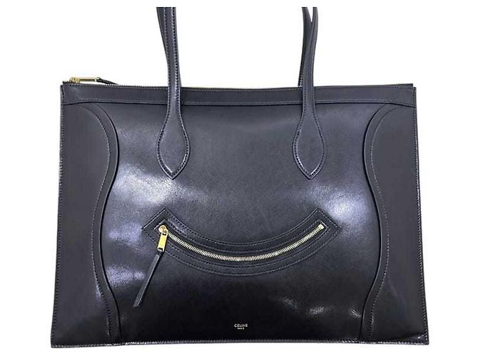 Céline Sac Cabas Celine Flat Luggage Noir - vue 5