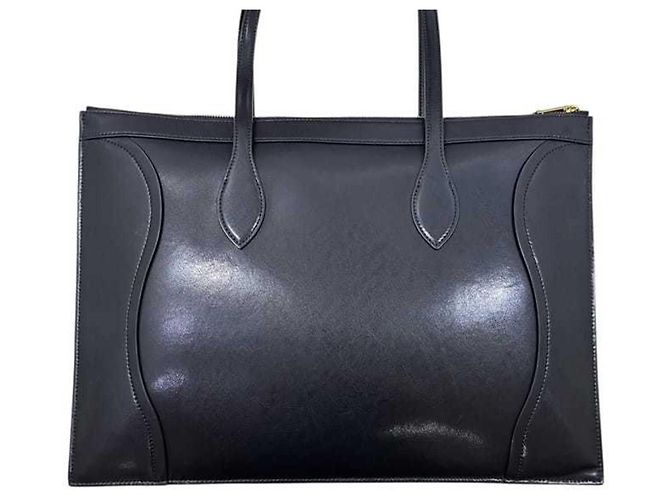 Céline Sac Cabas Celine Flat Luggage Noir - vue 6
