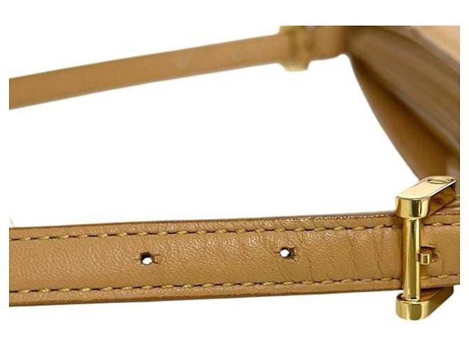 Borsa a tracolla Burberry in pelle beige - vista 10