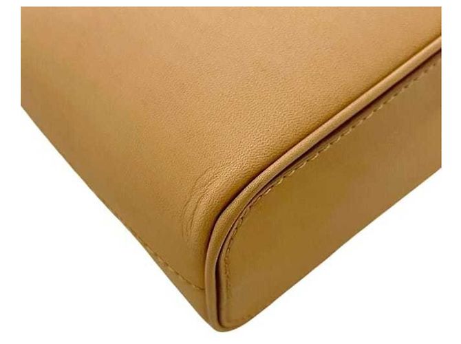 Borsa a tracolla Burberry in pelle beige - vista 6