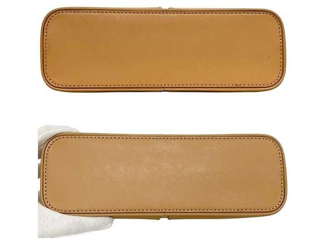 Borsa a tracolla Burberry in pelle beige - vista 7