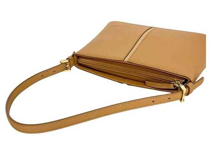 Borsa a tracolla Burberry in pelle beige - vista 9