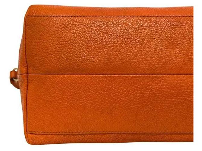 Borsa a tracolla e tote in pelle arancione Salvatore Ferragamo - vista 8