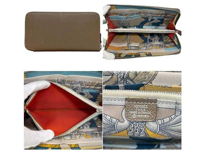 Hermès Hermes Azap Silk In Round Long Wallet Beige Taupe - view 3