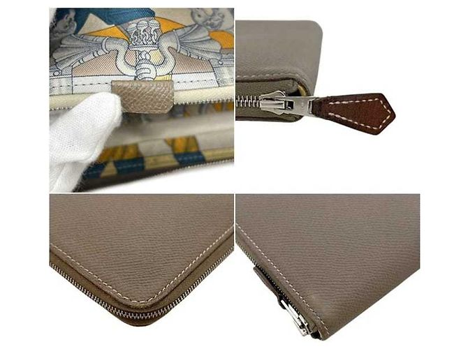 Hermès Hermes Azap Silk In Round Long Wallet Beige Taupe - view 6