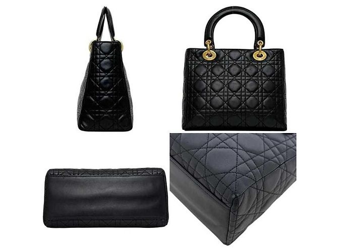 mala Christian Dior Lady Medium Preto - vista 2