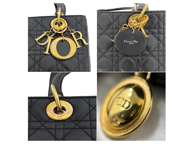 mala Christian Dior Lady Medium Preto - vista 4