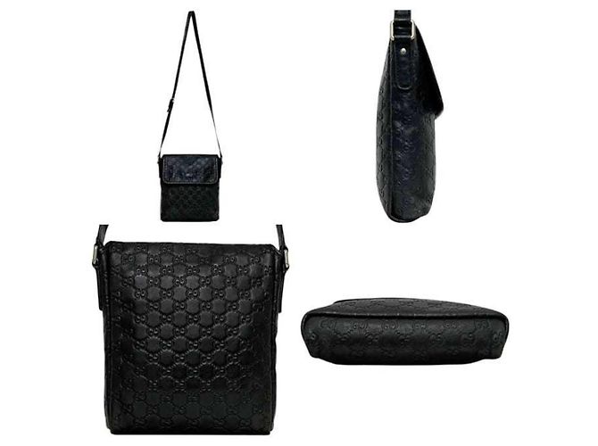 Borsa a tracolla Gucci in pelle nera Nero - vista 2