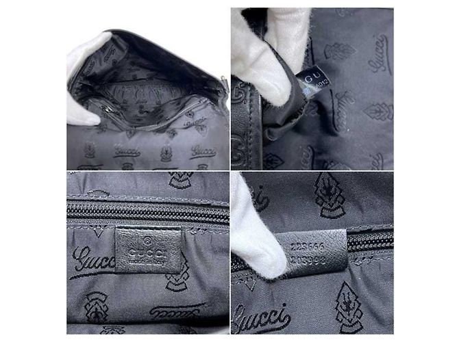 Borsa a tracolla Gucci in pelle nera Nero - vista 3