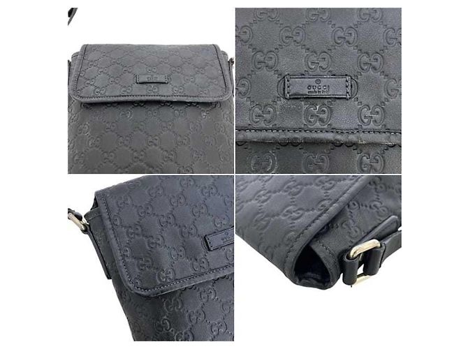 Borsa a tracolla Gucci in pelle nera Nero - vista 4