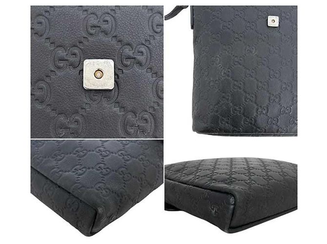 Borsa a tracolla Gucci in pelle nera Nero - vista 7