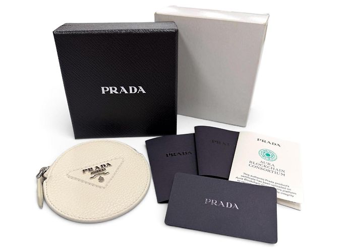 Monedero Prada Vitello Daino Blanco - vista 2