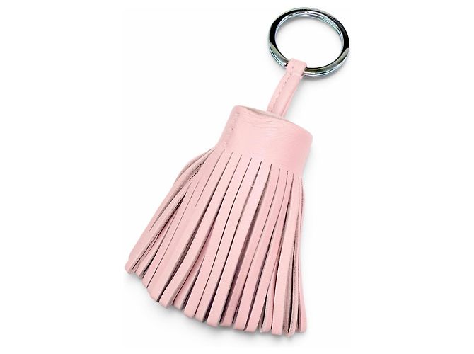 Hermès HERMES Carmen Agneau Milo Rose Sakura Bag Charm Keychain Rosa - vista 3