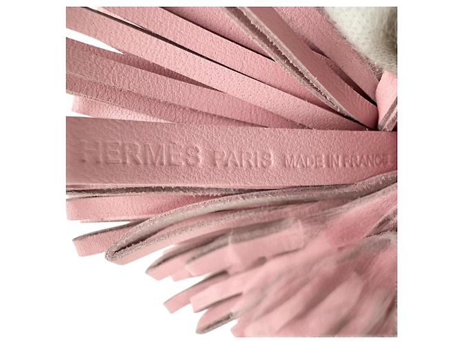 Hermès HERMES Carmen Agneau Milo Rose Sakura Bag Charm Keychain Rosa - vista 7