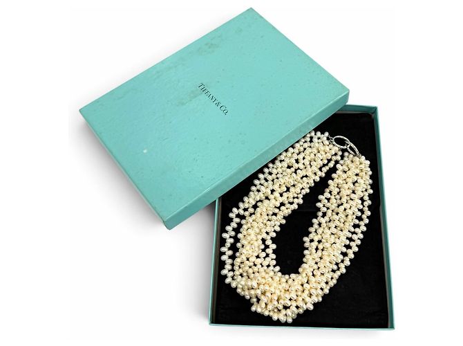 Autre Marque Collana Torsade Tiffany & Co. in perle d'acqua dolce 925 Bianco - vista 2