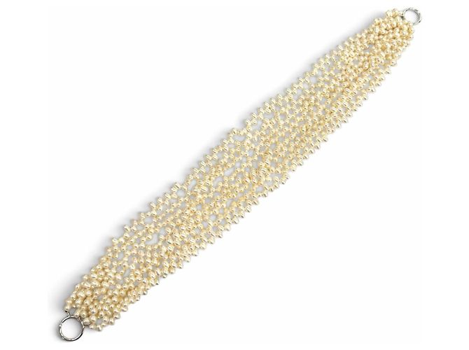 Autre Marque Collana Torsade Tiffany & Co. in perle d'acqua dolce 925 Bianco - vista 4