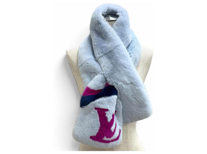 Louis Vuitton Blue Silk Stole - view 2