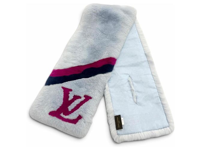 Louis Vuitton Blue Silk Stole - view 3