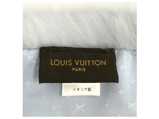Louis Vuitton Blue Silk Stole - view 6