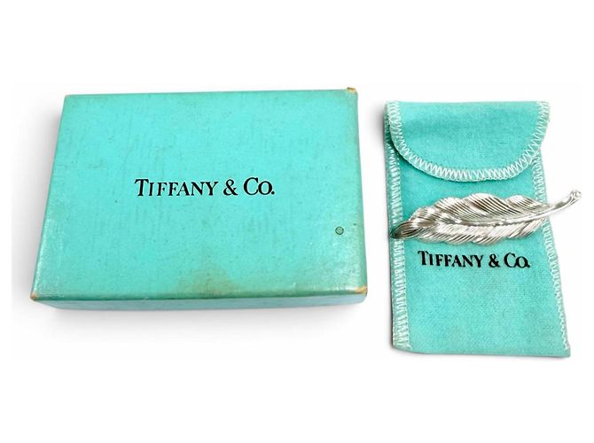 Autre Marque Spilla Tiffany & Co. Vintage in argento sterling con motivo a piuma - vista 2