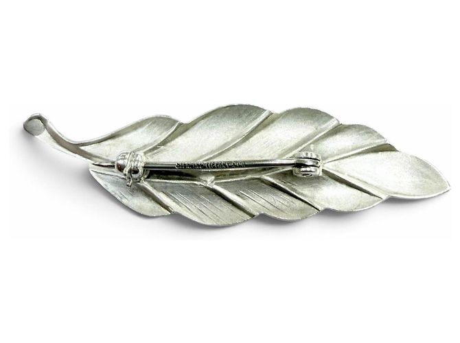 Autre Marque Spilla Tiffany & Co. Vintage in argento sterling con motivo a piuma - vista 3