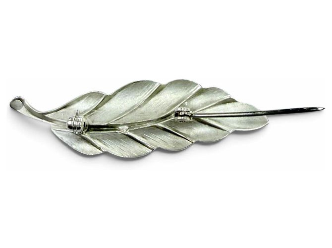 Autre Marque Spilla Tiffany & Co. Vintage in argento sterling con motivo a piuma - vista 4
