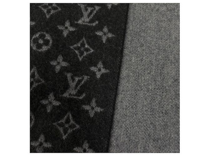 Louis Vuitton Monogram Gradient Kaschmir-Wollestola Schwarz - Ansicht 4
