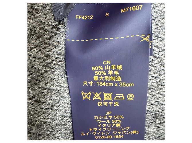 Louis Vuitton Monogram Gradient Kaschmir-Wollestola Schwarz - Ansicht 7