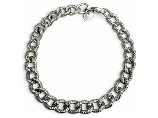 Autre Marque Bracciale Tiffany Vintage 925 Twisted Rope Argento - vista 2