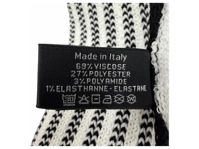 Calentadores de punto Chanel 24C Coco Mark Logo Negro Blanco - vista 5