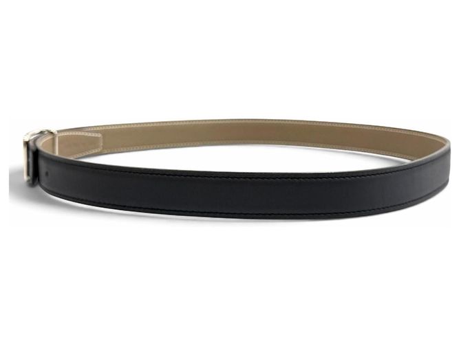 Hermès Cintura reversibile Hermes Black Etoupe Nero - vista 3