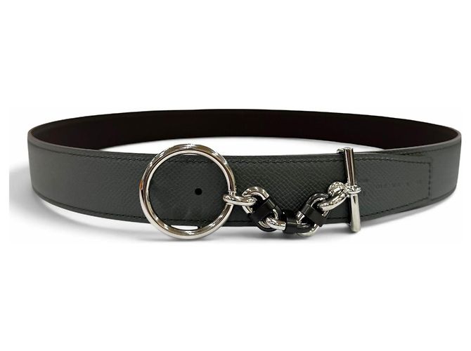 Hermès Ceinture réversible Hermes en cuir Epsom - vue 2