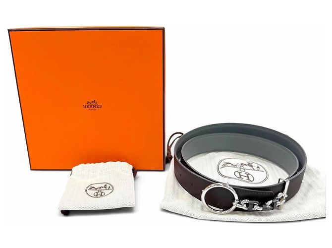 Hermès Ceinture réversible Hermes en cuir Epsom - vue 3