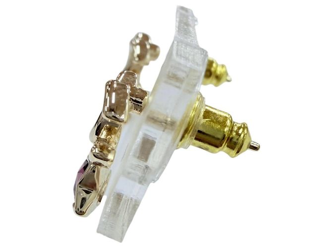 Orecchini Bijou Chanel Coco Mark Star Crystal Oro e Rosa D'oro - vista 2