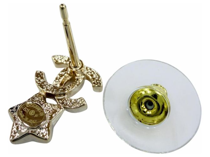 Orecchini Bijou Chanel Coco Mark Star Crystal Oro e Rosa D'oro - vista 4