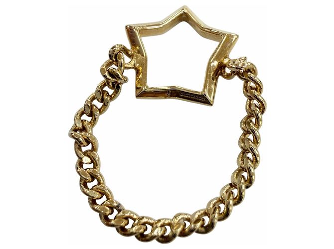 Anello a catena con stella in metallo e ottone Prada D'oro - vista 4