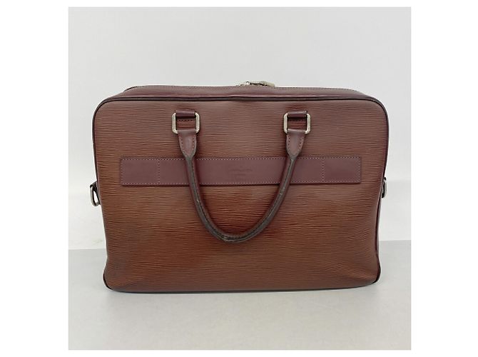 Sacoche Louis Vuitton en cuir Epi Bordeaux - vue 11
