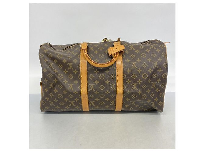 Bolsa Louis Vuitton Boston Monogram Keepall 50 Marrom - vista 12
