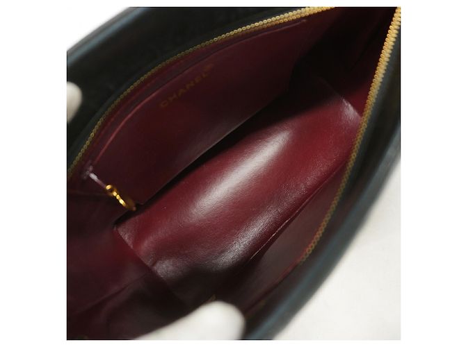 Borsa Tote Chanel in pelle d'agnello nera Nero - vista 4