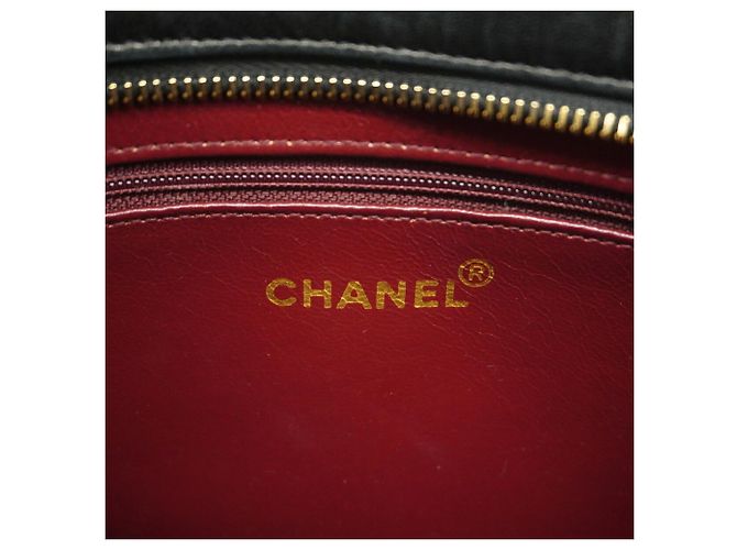 Borsa Tote Chanel in pelle d'agnello nera Nero - vista 5