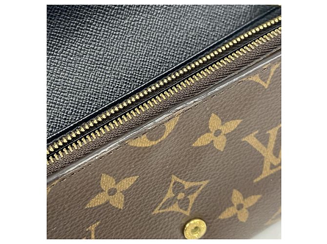 Louis Vuitton Monogram Giant Reverse Portefeuille Sarah Long Wallet Castaño - vista 10