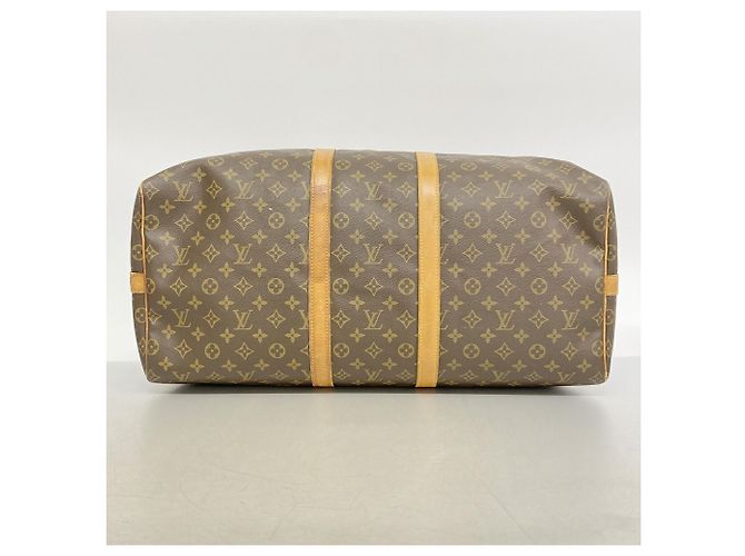 Louis Vuitton Boston Monogram Keepall Bandoulière 55 Castaño - vista 3