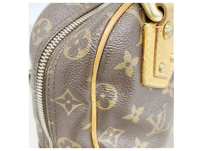 Louis Vuitton Monogram Manhattan PM Handtasche Braun - Ansicht 11