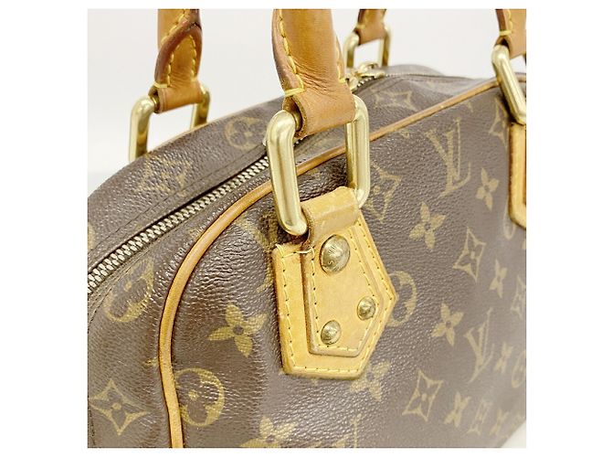 Louis Vuitton Monogram Manhattan PM Handtasche Braun - Ansicht 12