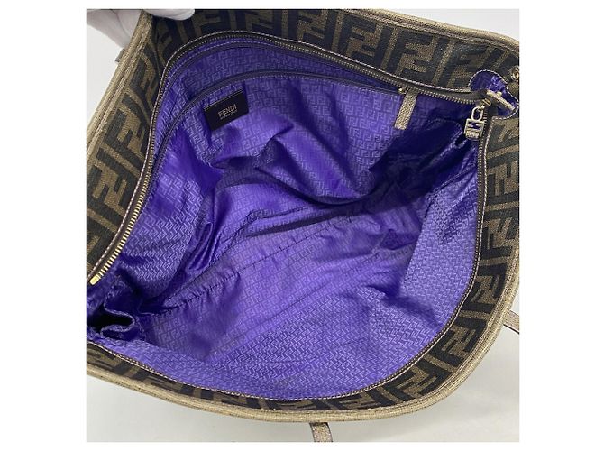 Fendi Zucca Tote Bag Braun PVC - Ansicht 4